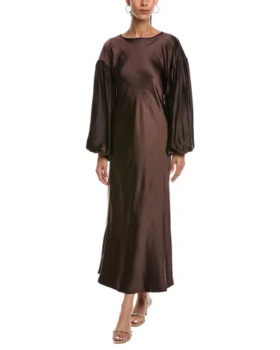 Weworewhat Balloon Sleeve Maxi Dress In Burgundy