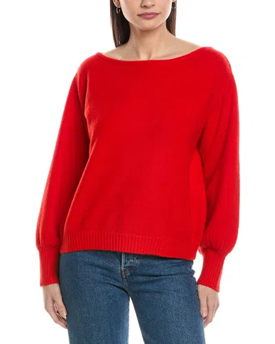 Weworewhat Balloon Sleeve Wool-blend Sweater In Red