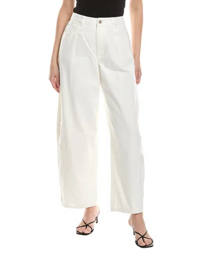 Weworewhat Mid Rise Barrel Jeans In White