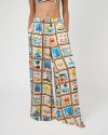 Weworewhat Beach Scene Wide Leg Pants In Off White Mlti