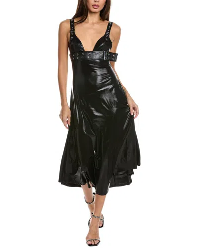 Weworewhat Belt Bodice Midi Dress In Black