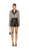 Weworewhat Blazer Romper In Plaid & Black
