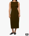 Weworewhat Boat Neck Midi Dress In Military Olive