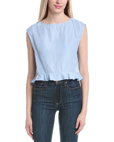 Weworewhat Boat Neck Ruffle Top In Multi