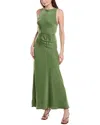 Weworewhat Boat Neck Slip Dress In Green
