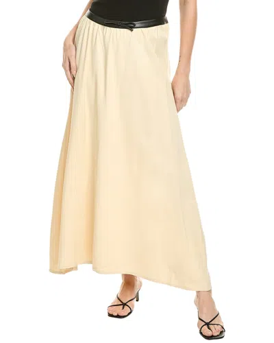 Weworewhat Bow Linen-blend Maxi Skirt In Neutral