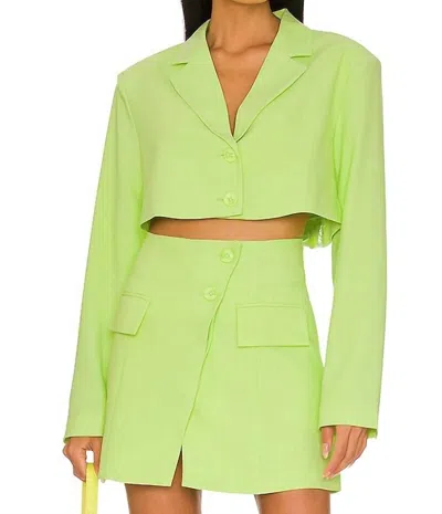 Weworewhat Boxy Cropped Blazer In Sharp Green