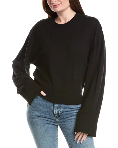 Weworewhat Bubble Crewneck Wool-blend Sweater In Black