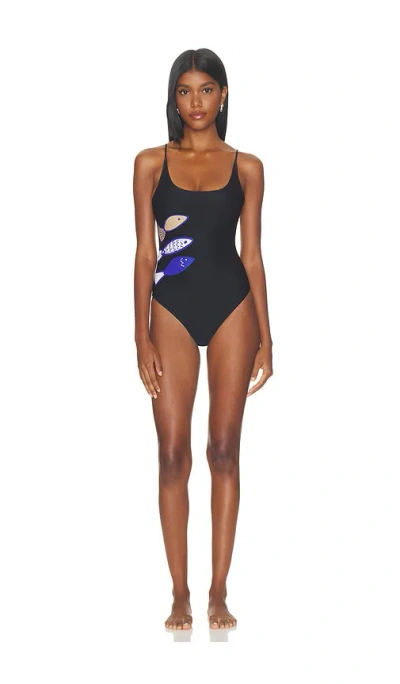 Weworewhat Bungee Scoop One Piece In Black