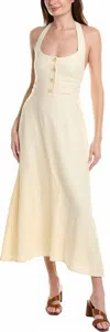 Weworewhat Button Front Maxi Dress In Beige