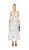 Weworewhat Button Front Scallop Dress In Multi