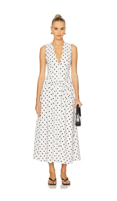 WEWOREWHAT BUTTON FRONT SCALLOP DRESS