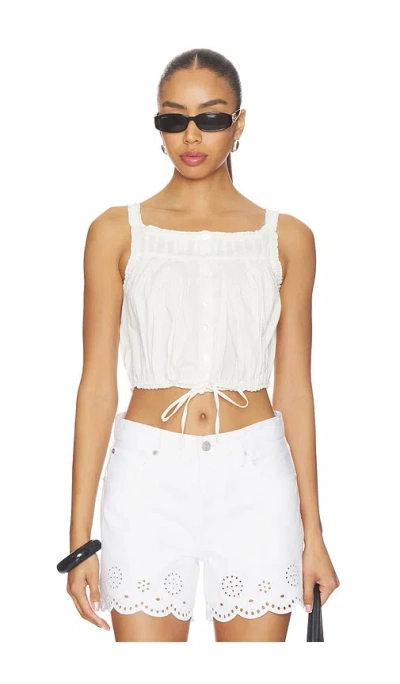 Weworewhat Button Up Tank Top In White
