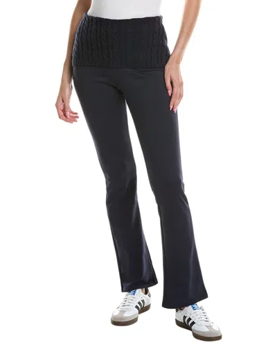 Weworewhat Cable Knit Roll Over Pant In Blue