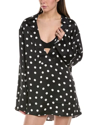 Weworewhat Caftan Shirtdress In Black