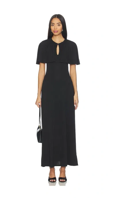 Weworewhat Cape Midi Dress In Black