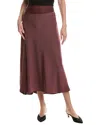 Weworewhat Midi Chiffon Cutout Skirt In Brown