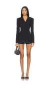 Weworewhat Cinched Waist Blazer Romper In Black