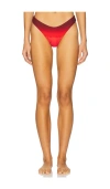 Weworewhat Classic Scoop Bikini Bottom In Red