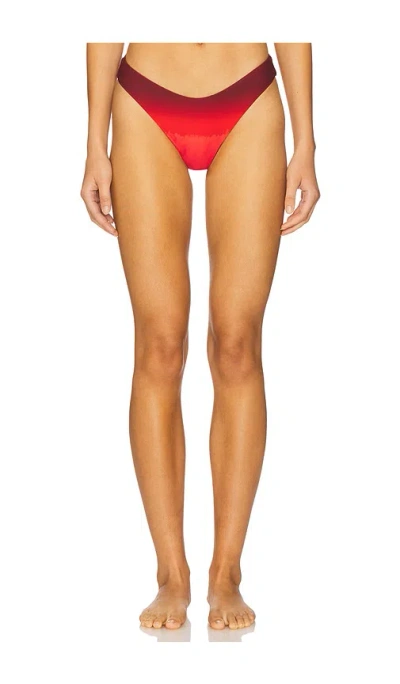 Weworewhat Classic Scoop Bikini Bottom In Red