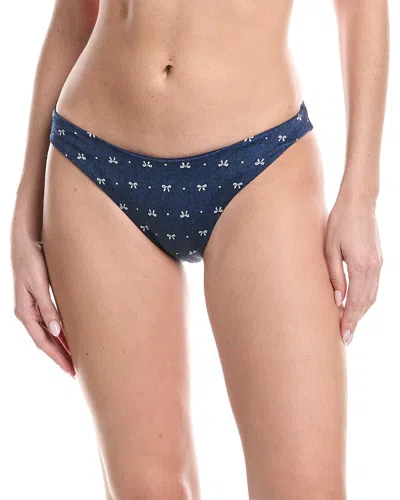 Weworewhat Classic Scoop Bikini Bottom In Blue