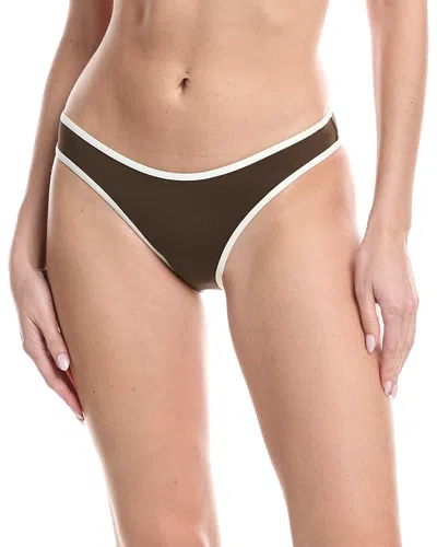 Weworewhat Classic Scoop Bikini Bottom In Brown