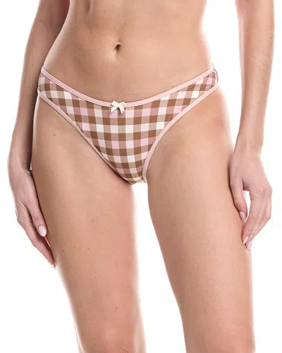 Weworewhat Classic Scoop Bikini Bottom In Brown