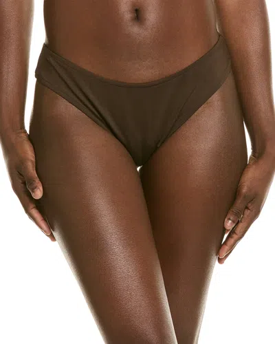 Weworewhat Classic Scoop Bikini Bottom In Brown