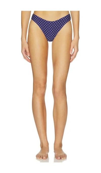 Weworewhat Classic Scoop Bikini Bottom In Blue