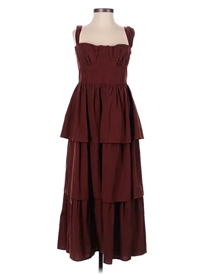 Pre-owned Weworewhat Cocktail Dress In Burgundy