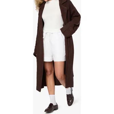 Weworewhat Collar Coatigan In Brown