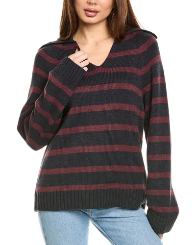 Weworewhat Collar V-neck Sweater In Blue