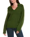 Weworewhat Collar V-neck Sweater In Green