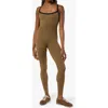 Weworewhat Active Contrast Strap Unitard Jumpsuit In Kangaroo/black