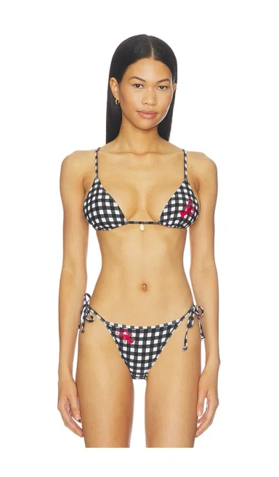 Weworewhat Cooper Bikini Top In Multi