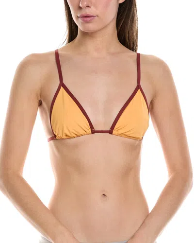 Weworewhat Cooper Bikini Top In Orange