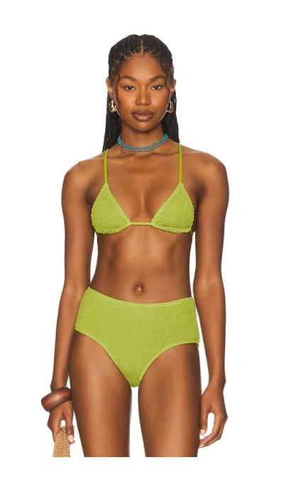 Weworewhat Cooper Bikini Top In Yellow