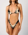 Weworewhat Sun Wave Triangle Bikini Top In Black