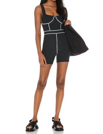 Weworewhat Corset Bodysuit In Black