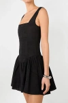 Weworewhat Corset Drop Waist Mini Dress In Black, Women's At Urban Outfitters In Gold