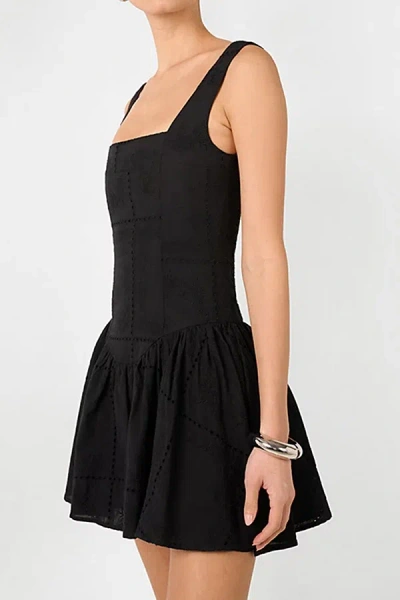 Weworewhat Corset Drop Waist Mini Dress In Black, Women's At Urban Outfitters In Gold