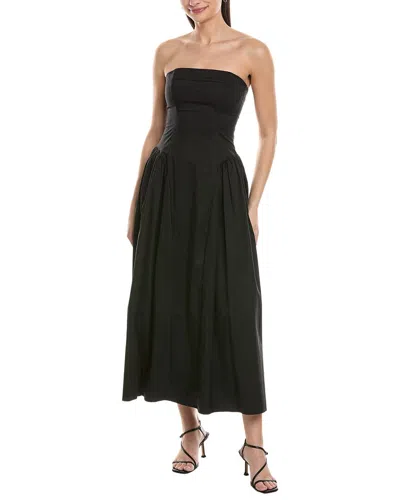 Weworewhat Corset Midi Dress In Black