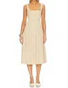 Weworewhat Corset Midi Dress In Cream In Neutral