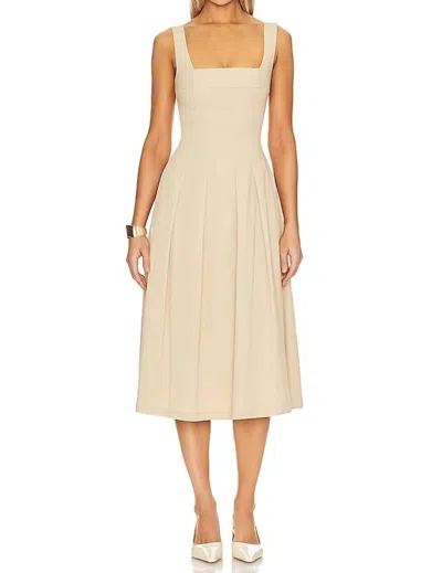 Weworewhat Corset Midi Dress In Cream In Neutral