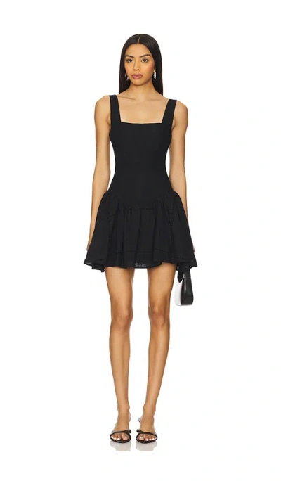 Weworewhat Corset Peplum Mini Dress In Black