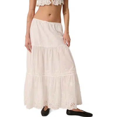 Weworewhat Cotton Tiered Maxi Skirt