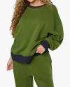 Weworewhat Crewneck Sweatshirt In Hunter Grn/navy