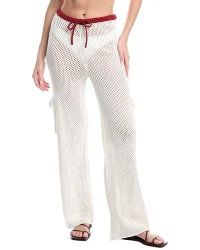 Weworewhat Crochet Cargo Pant In White