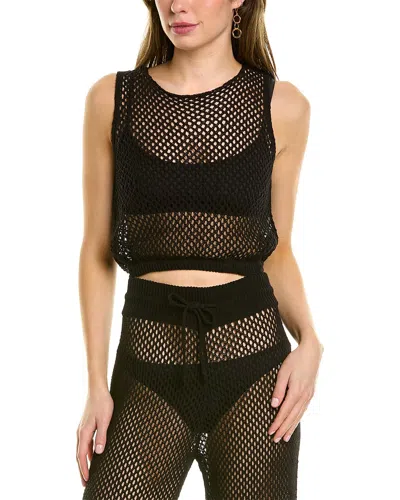 WEWOREWHAT CROCHET RUFFLE CROP TOP