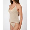 Weworewhat Crochet Tankini In Teakwoood